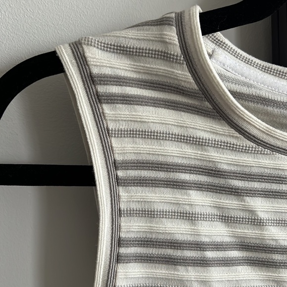 Club Monaco striped crop top with tie back - Picture 2 of 6